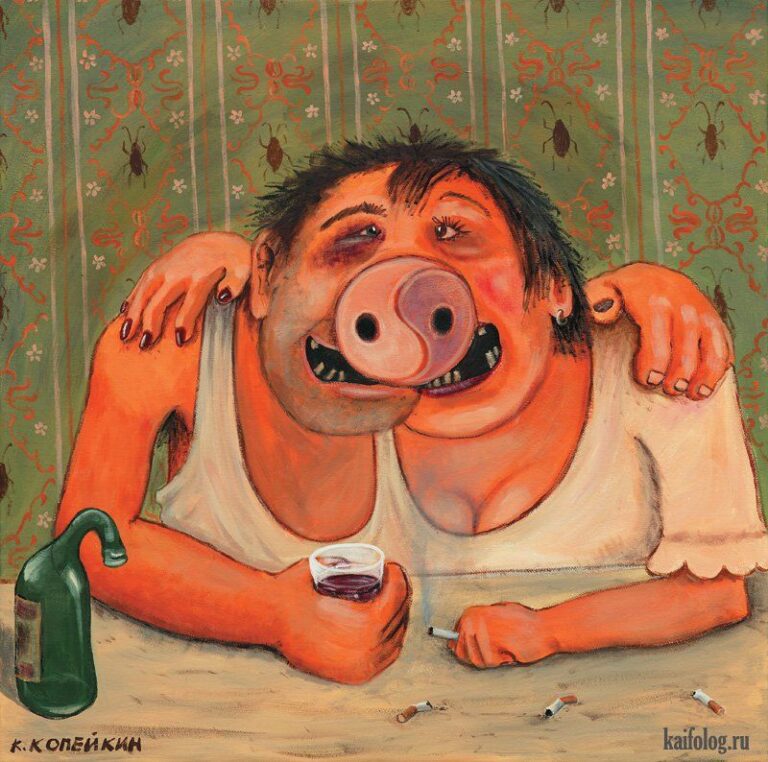 Алкотреш от Николая Копейкина (20 картин)