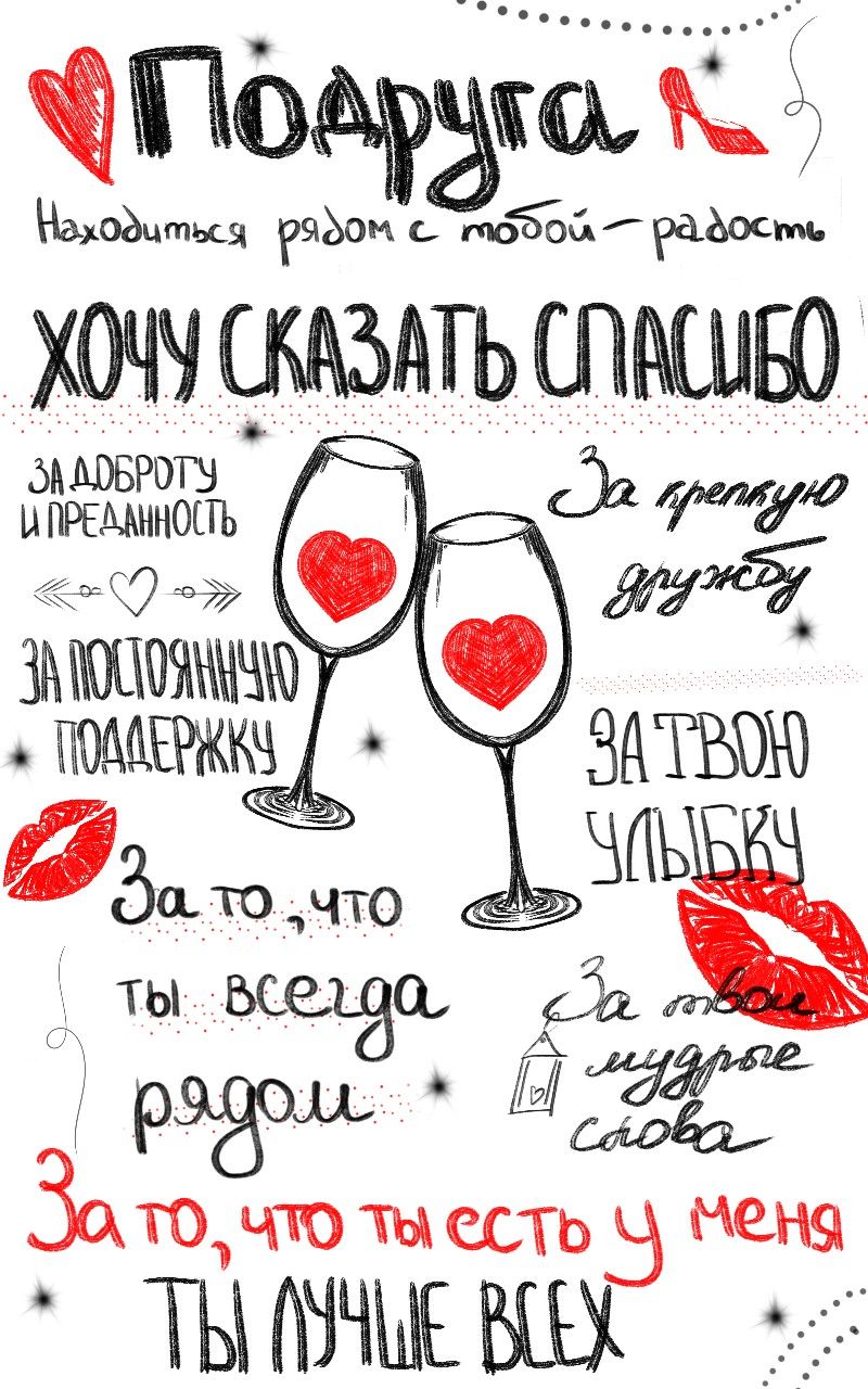 Открытка на 8 марта | постер | подруге на 8 марта