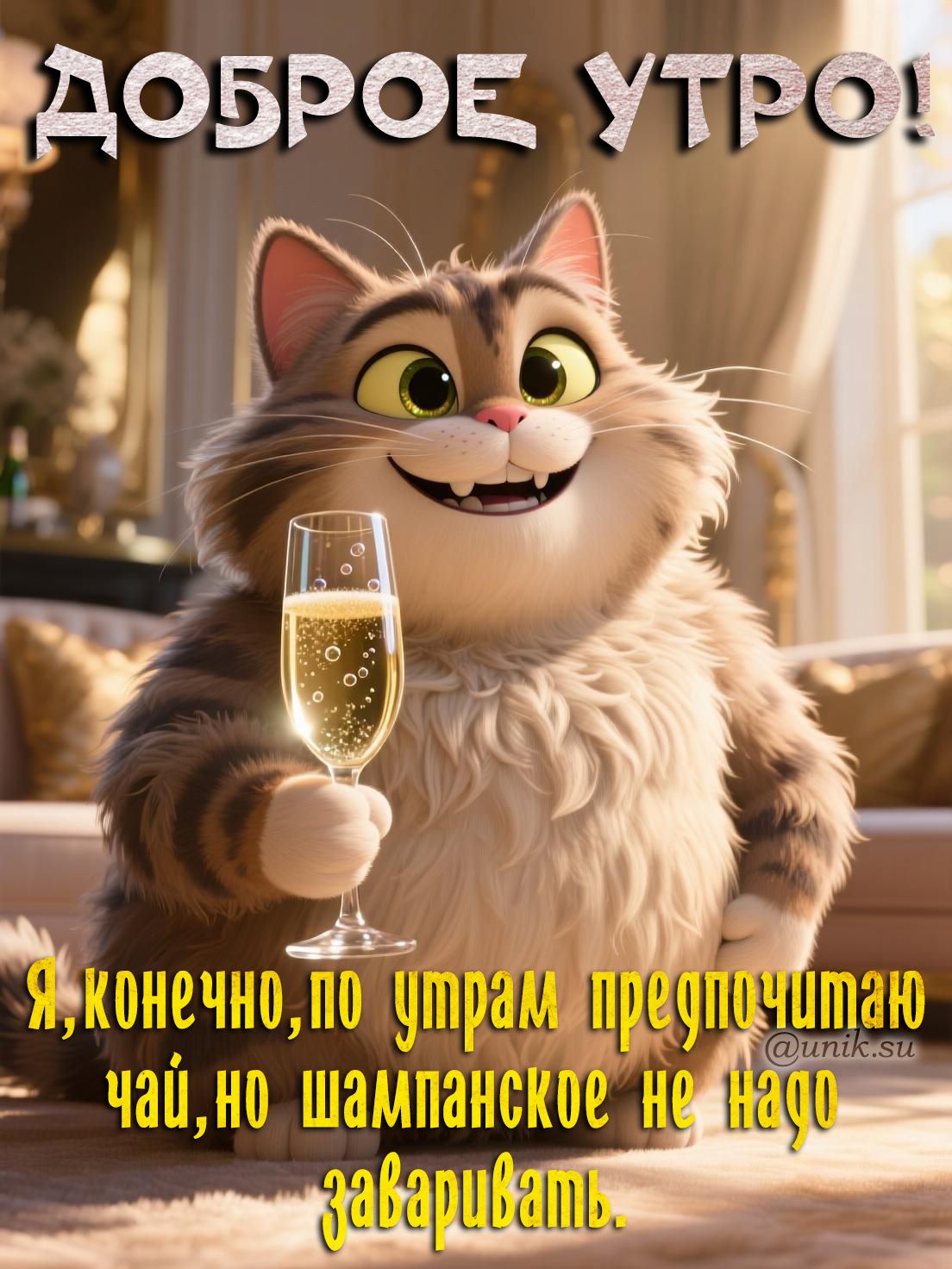 Открытка с добрым утром позитивная прикольная