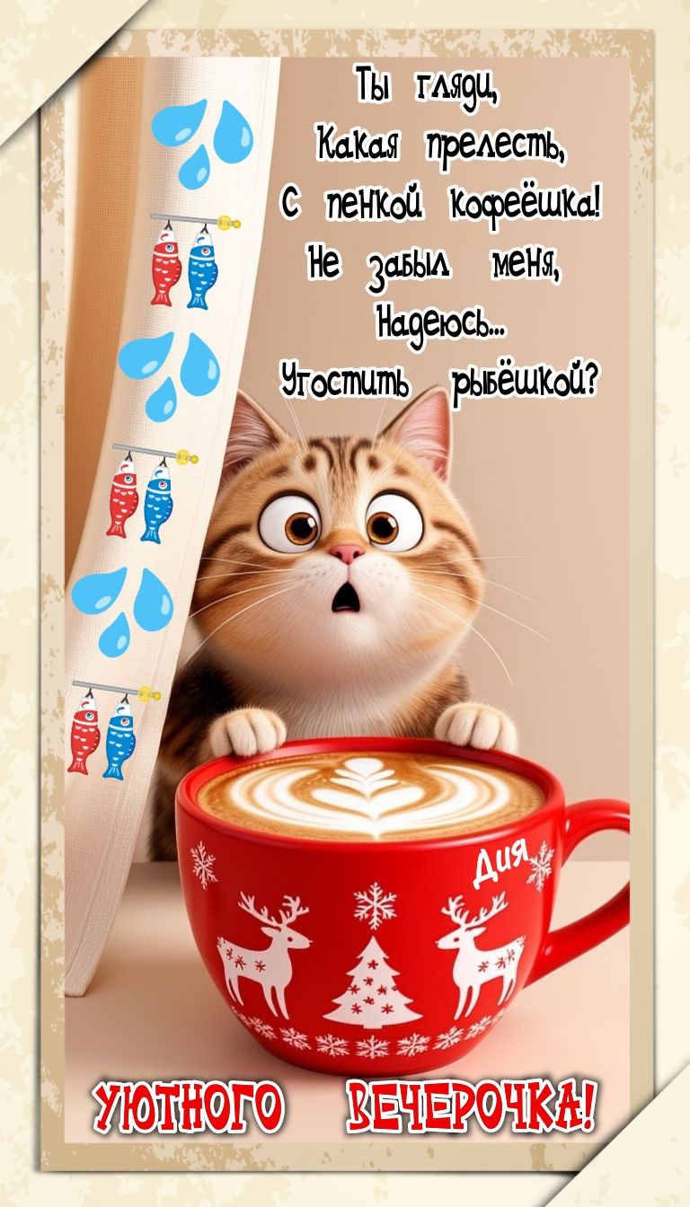 😜✌️Уютного  вечерочка!🎏😸