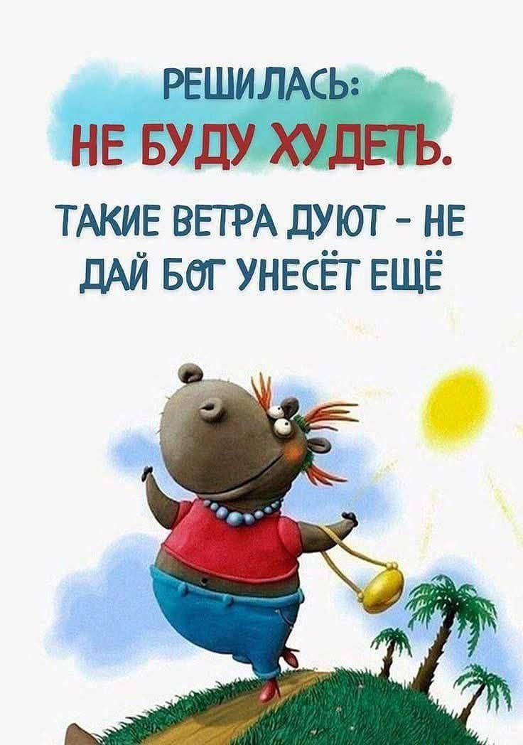 Решила не буду худеть, такие ветра дуют….